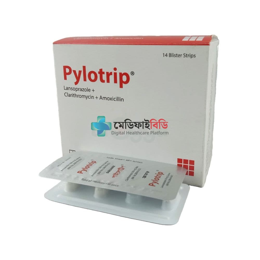 Pylotrip 1gm+500mg+30mg