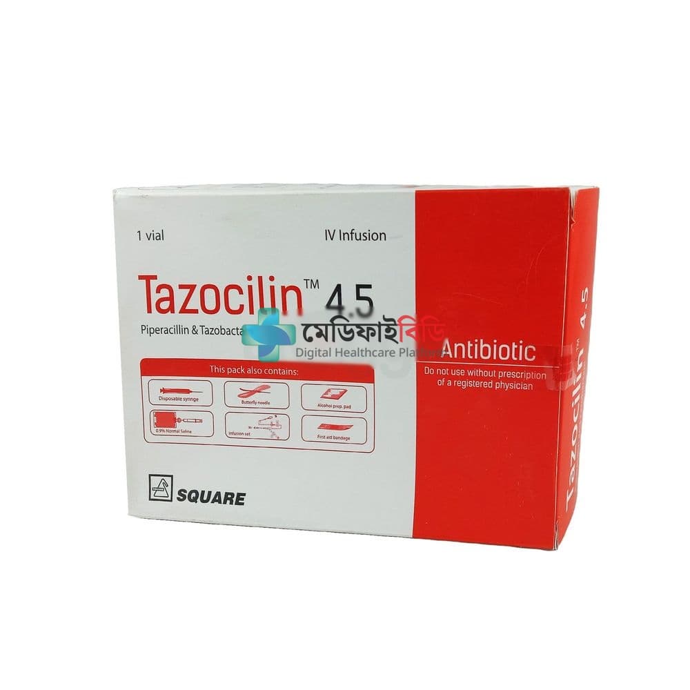 Tazocilin 4.5 IV 4gm+0.5gm/vial