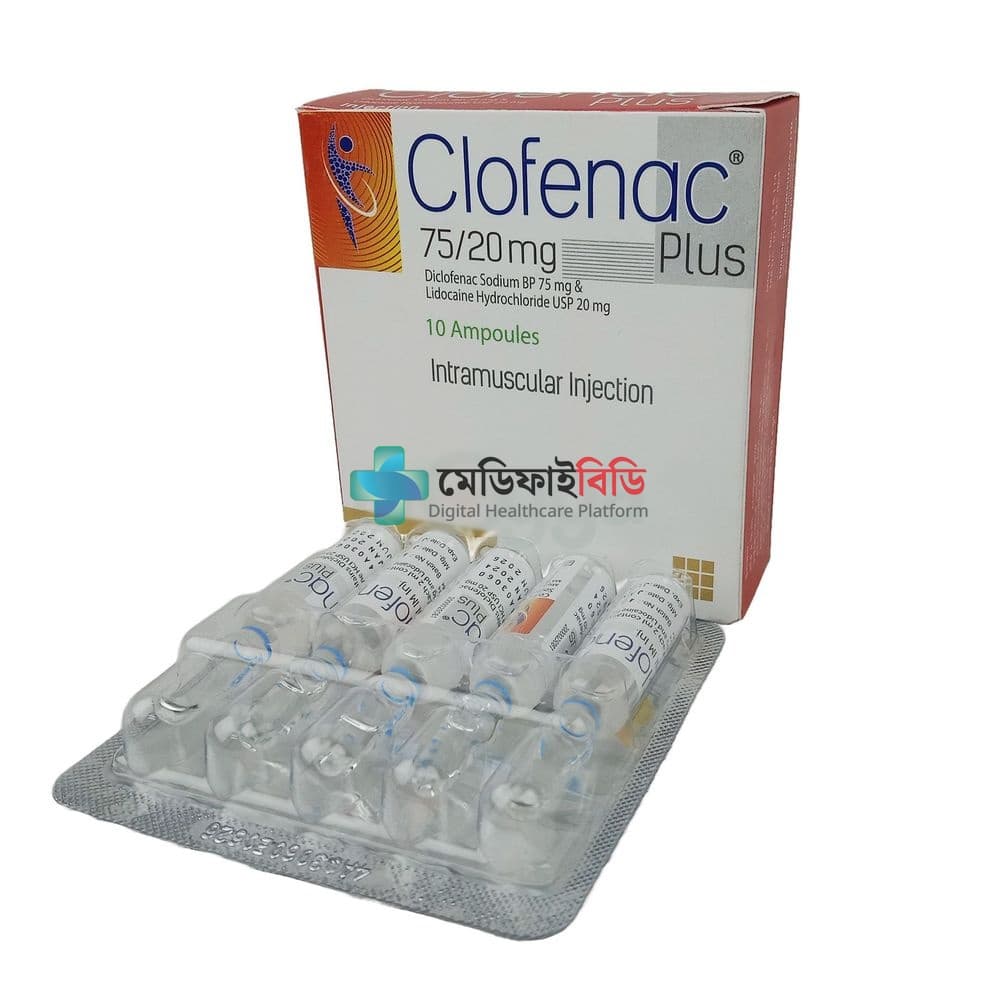 Clofenac Plus Injection 75mg+20mg/2ml