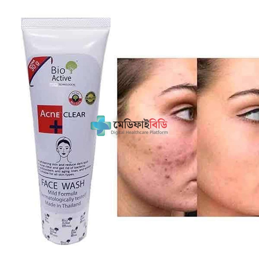BIO ACTIVE ACNE CLEAR FACE WASH 90g null — 