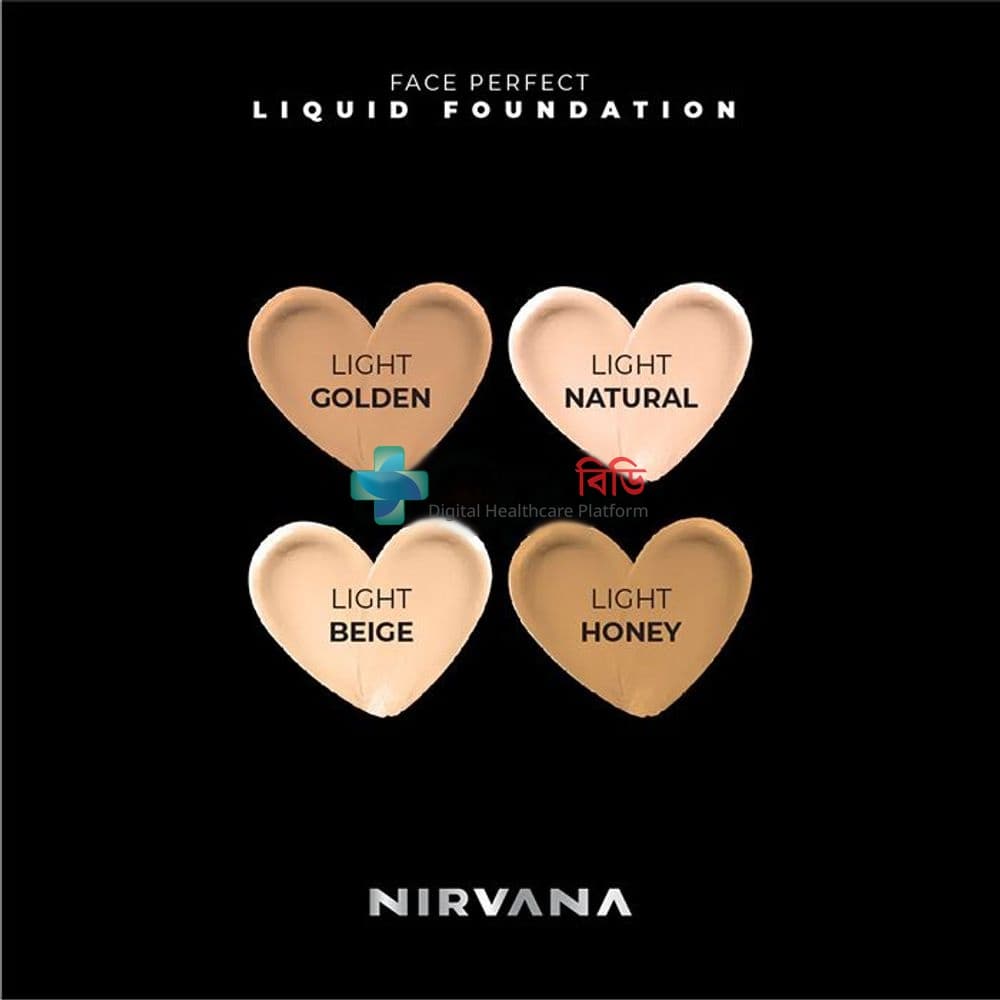 Nirvana Color Face Perfect Mattifying & Poreless Liquid Foundation - Light Beige 30ml null — 