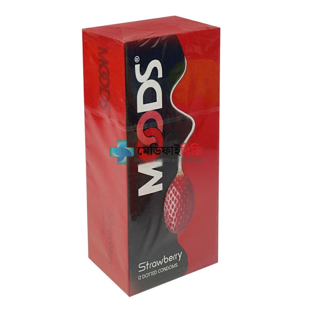 Moods Strawberry Flavored Condom 12 pcs Pack null — 