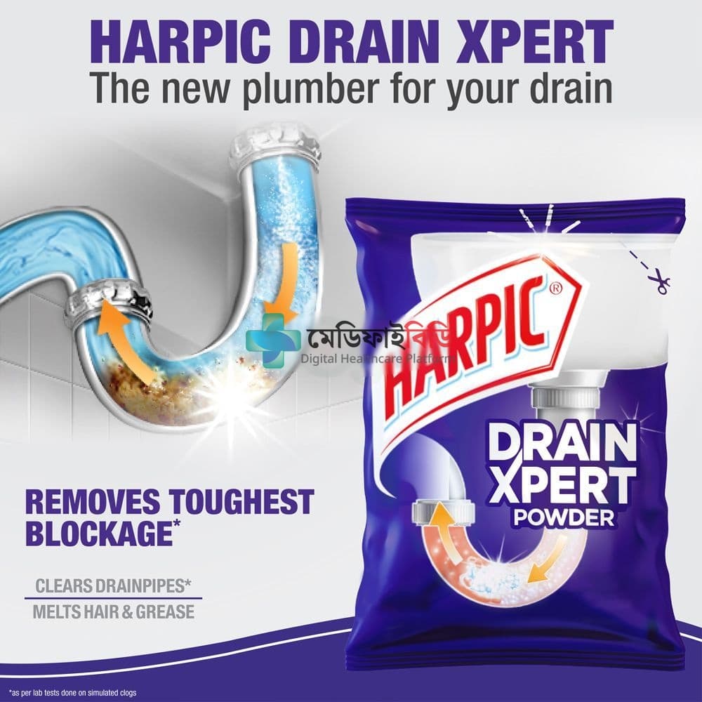 Harpic Drain Cleaning Powder 45g null — 