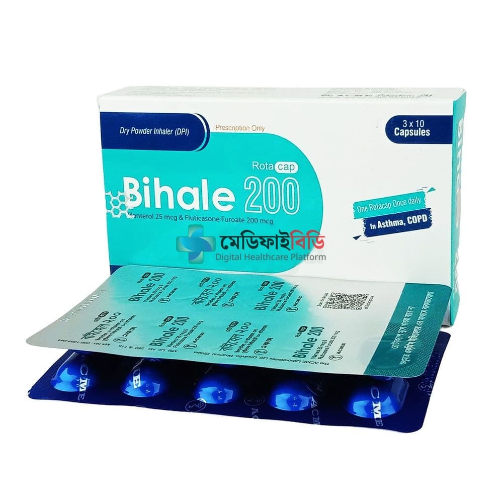 Bihale 200 25mcg+200mcg — Vilanterol Trifenatate + Fluticasone Furoate + Umeclidinium Bromide