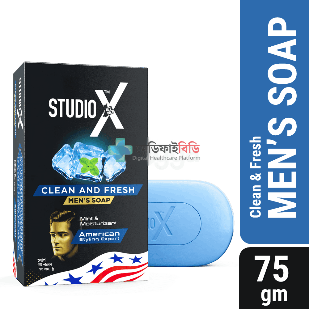 Studio X Clean & Fresh Soap for Men 75g null — 