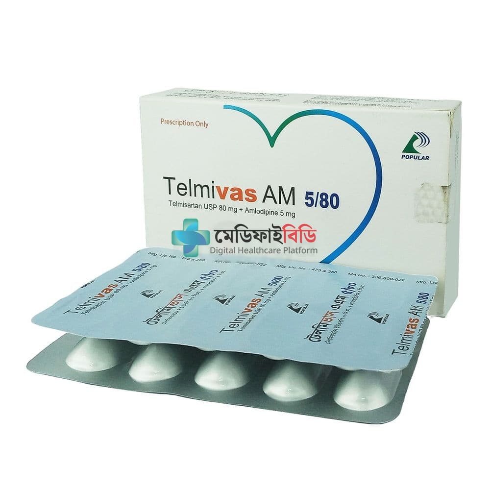 Telmivas AM 5/80 5/80mg — Telmisartan + Amlodipine