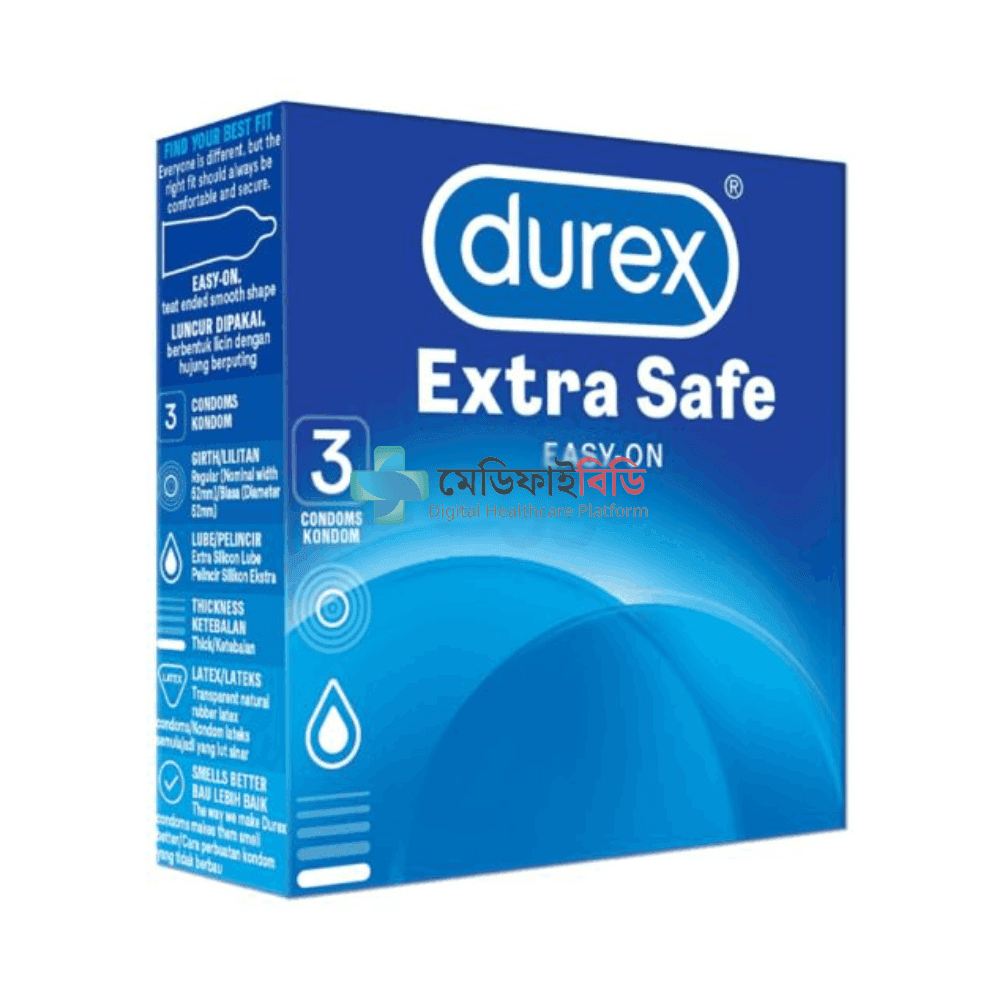 Durex Extra Safe Easy On Condom - 3Pcs Pack (UK) null — 
