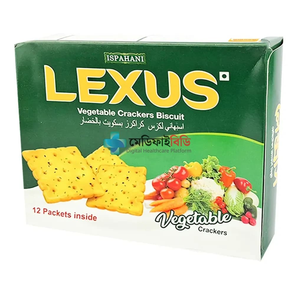 Ispahani Lexus Vegetable Crackers Biscuit (12 Mini Pack) null — 
