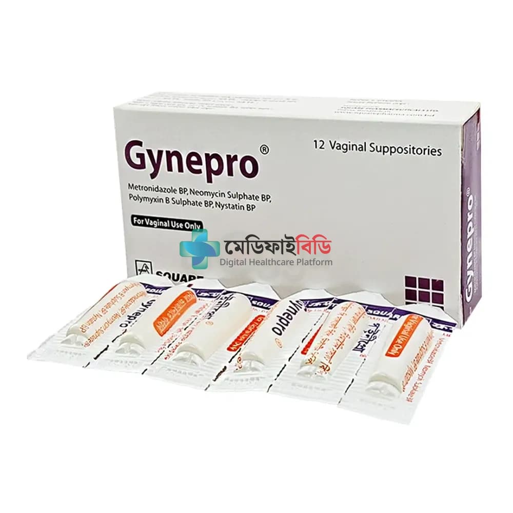 Gynepro Vaginal Suppository 200mg+35000IU+35000IU+100000IU