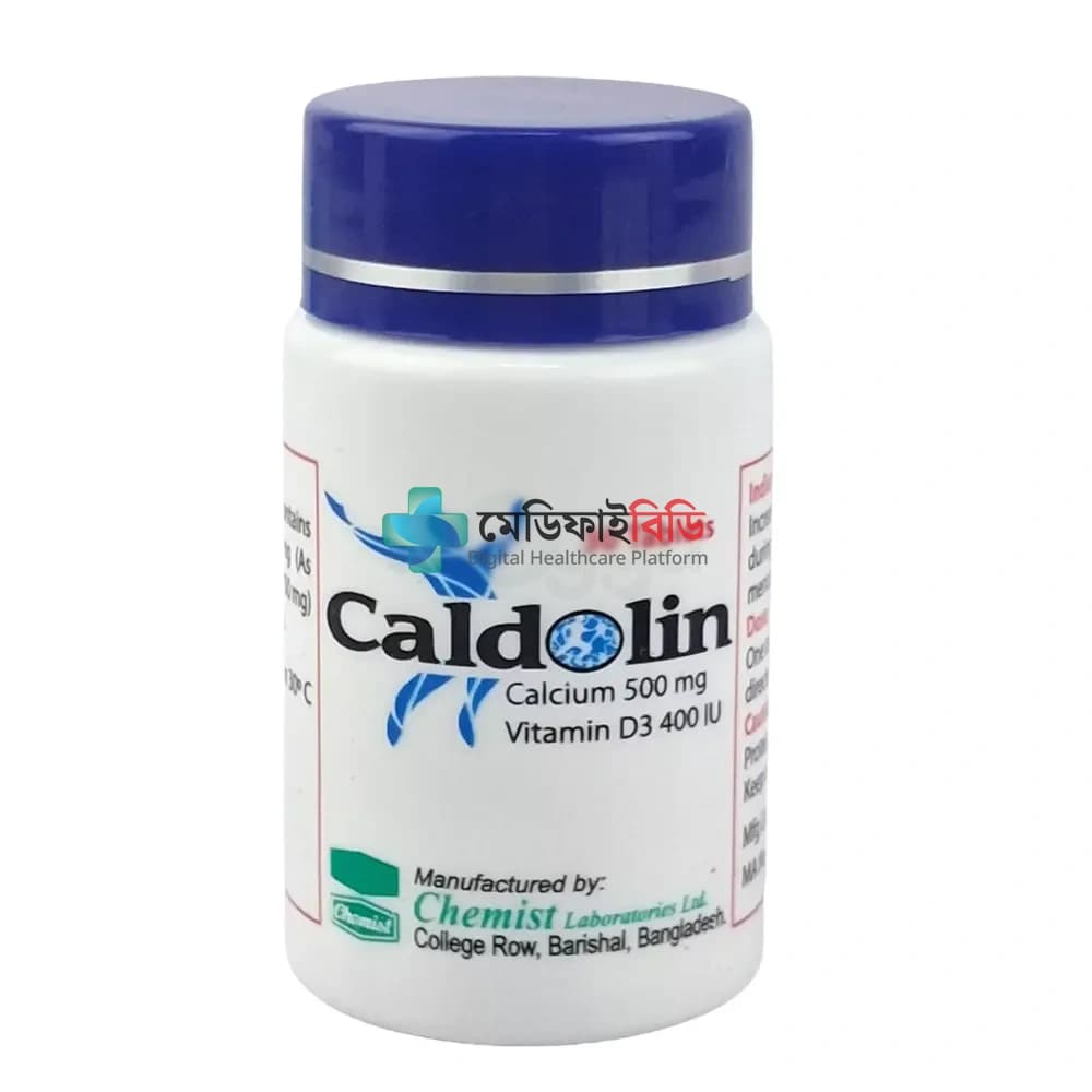 Caldolin 30's 500mg+400IU — Calcium + Vitamin D3