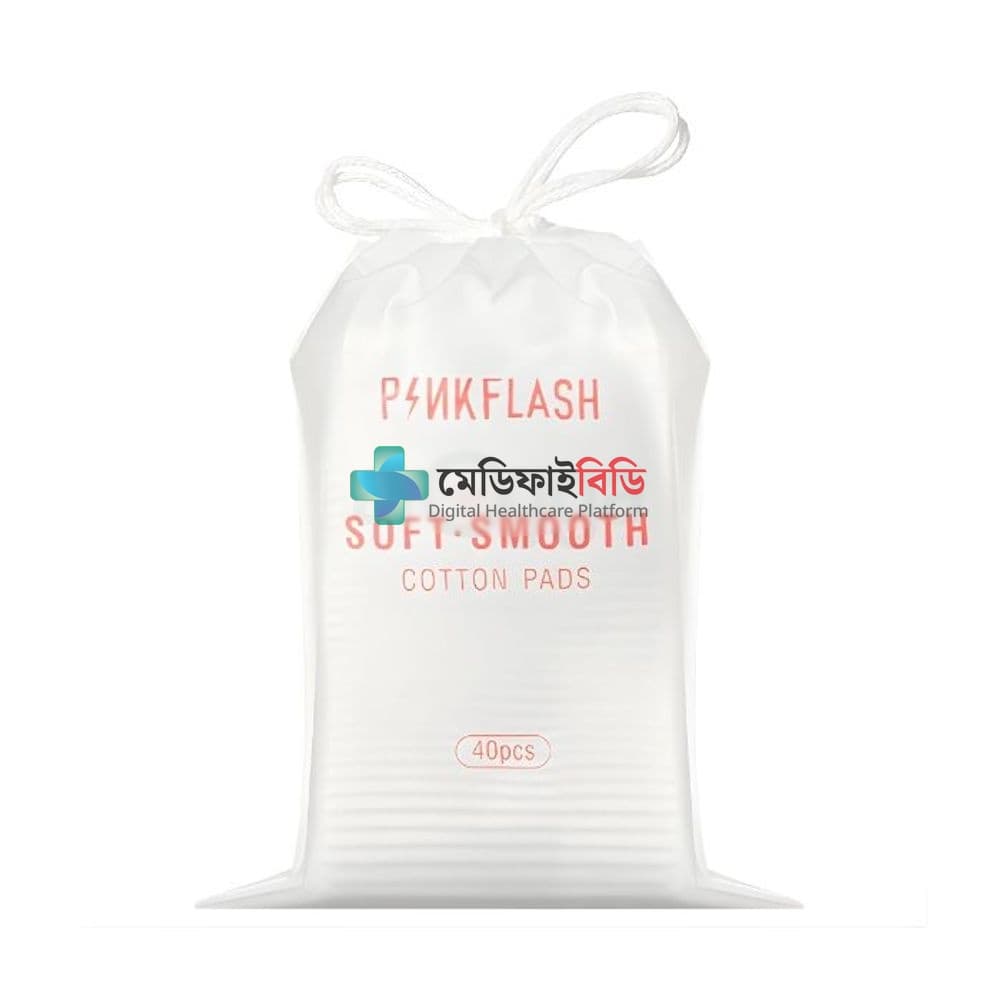 Pink Flash Soft Smooth Cotton Pads 40Pcs null — 