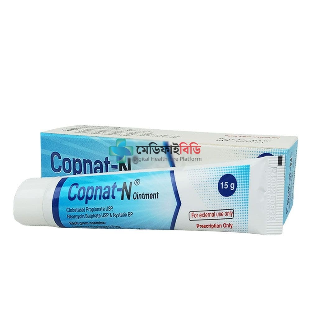 Copnat-N Ointment null — Clobetasol Propionate 0.05% + Neomycin Sulphate 0.5% + Nystatin BP 1,00,000 IU.