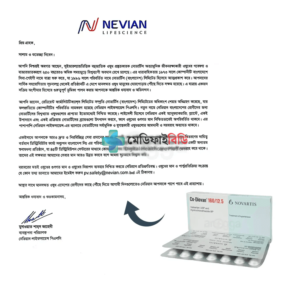 Co-Diovan 12.5/160 12.5mg