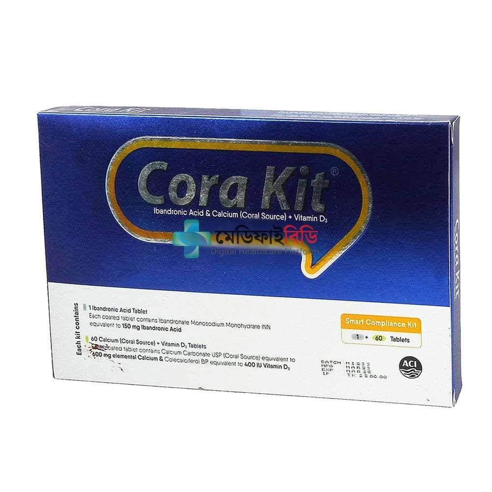 Cora Kit 150mg — Ibandronic Acid + Calcium + Vitamin D3