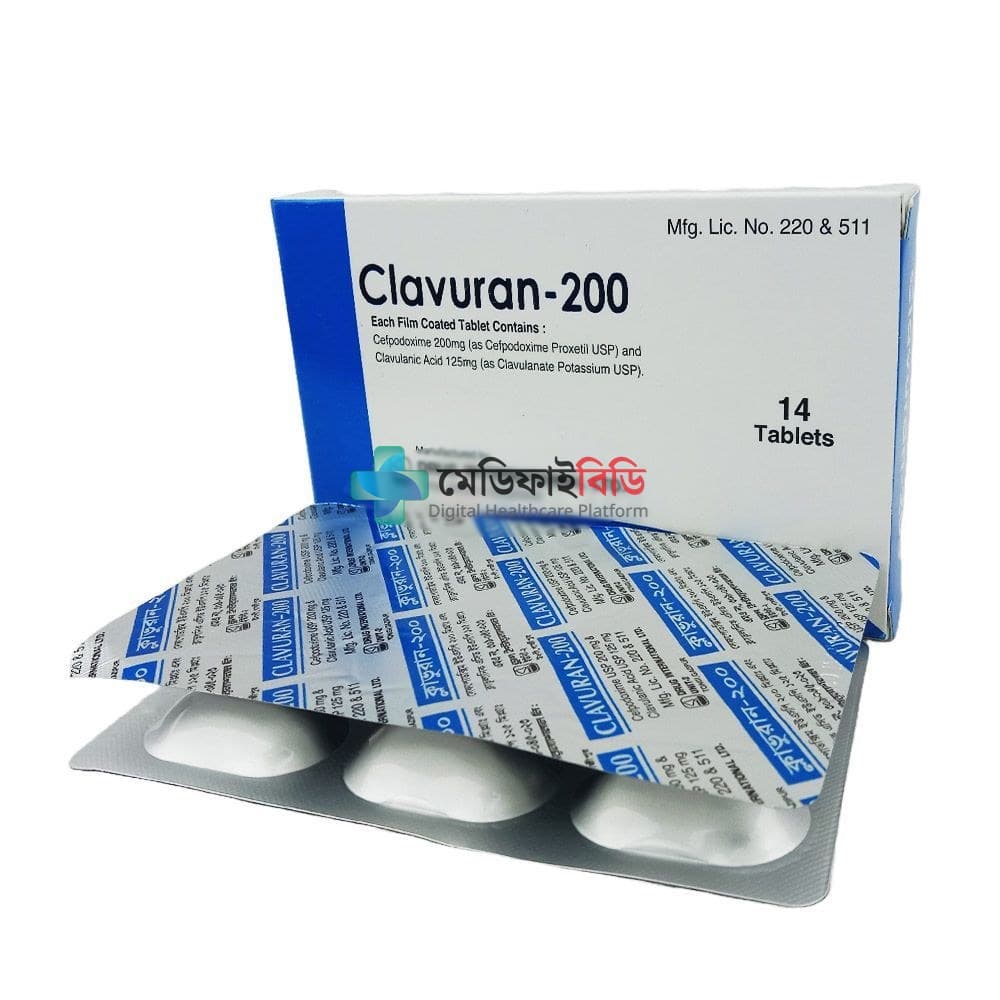 Clavuran 200 200mg — Cefpodoxime + Clavulanic Acid