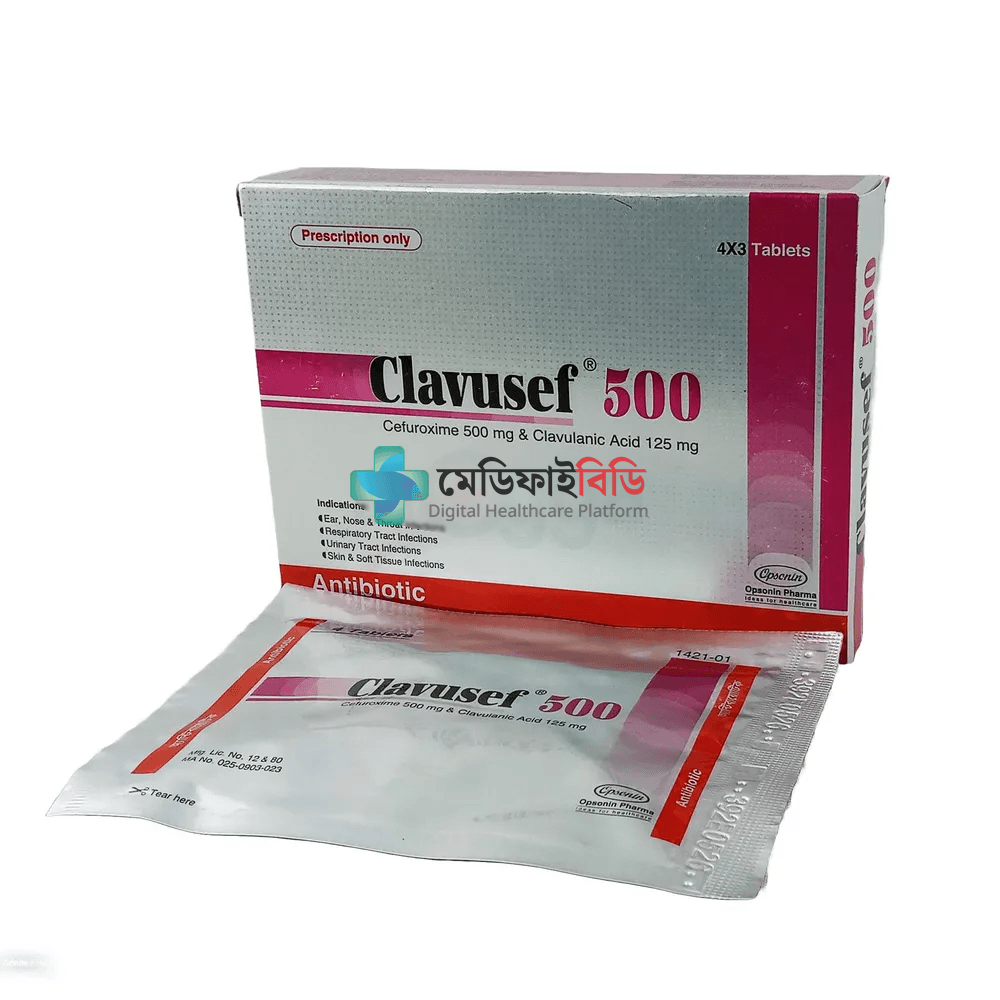 Clavusef 500 500mg — Cefuroxime + Clavulanic Acid