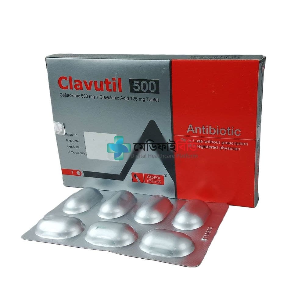 Clavutil 500 500mg — Cefuroxime + Clavulanic Acid