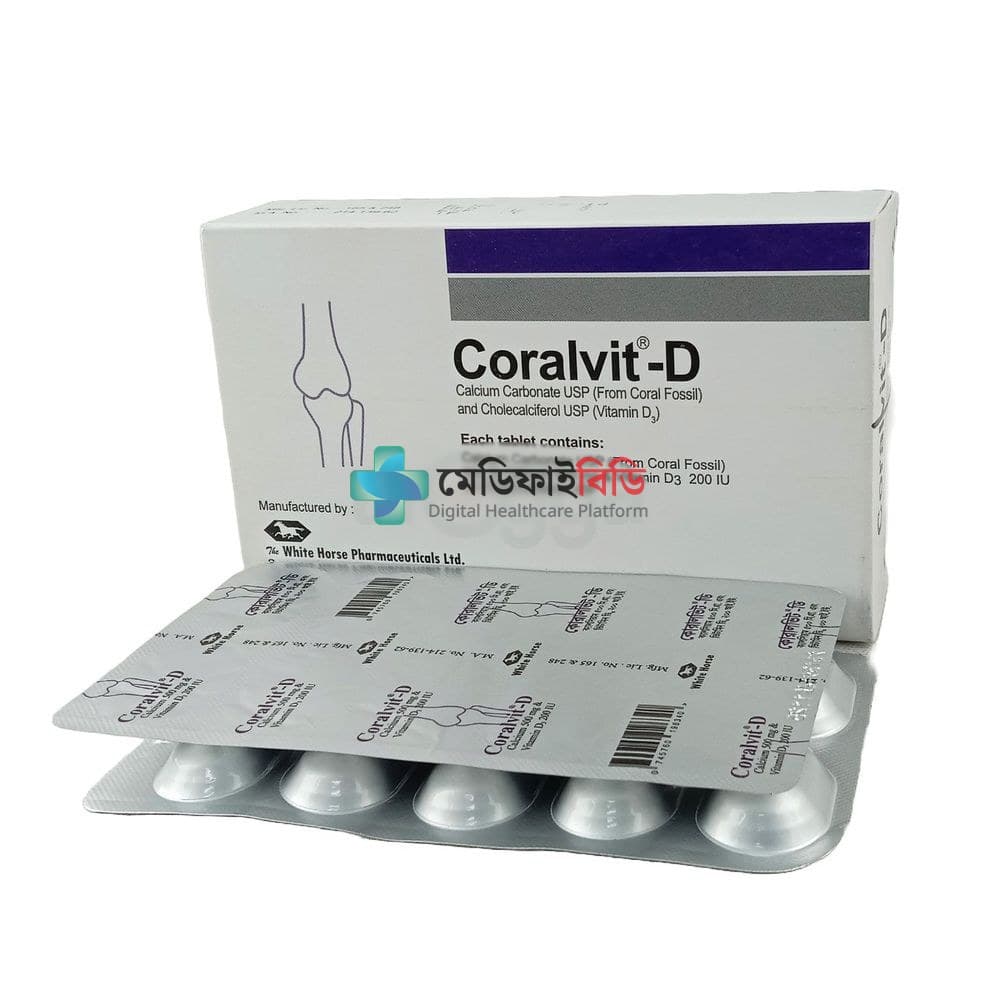 Coralvit-D 500mg — Calcium + Vitamin D3