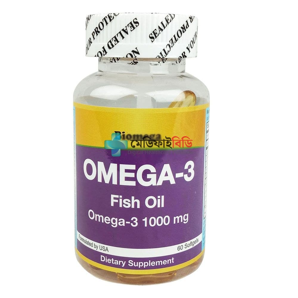 Biomega Omega-3 Fish Oil 1000mg 60 Capsules 1000mg