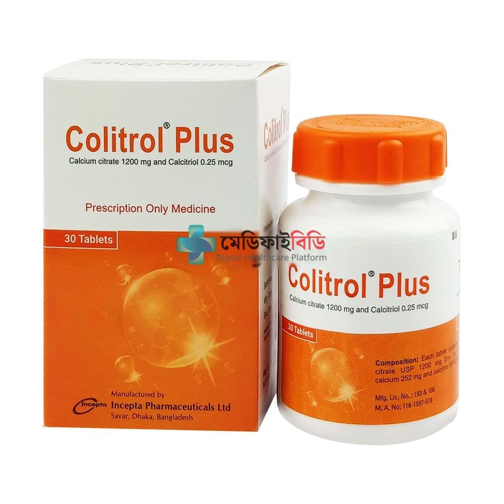 Colitrol Plus 1200mg — Calcium Citrate + Calcitriol