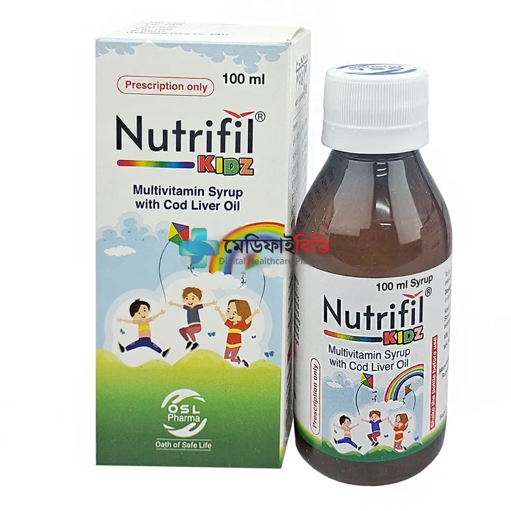 Nutrifil Kidz 100ml null — Vitamin A, D, B1, B2, B6, C, E, Nicotinamide, Cod liver oil (Multivitamin with Cod Liver Oil)